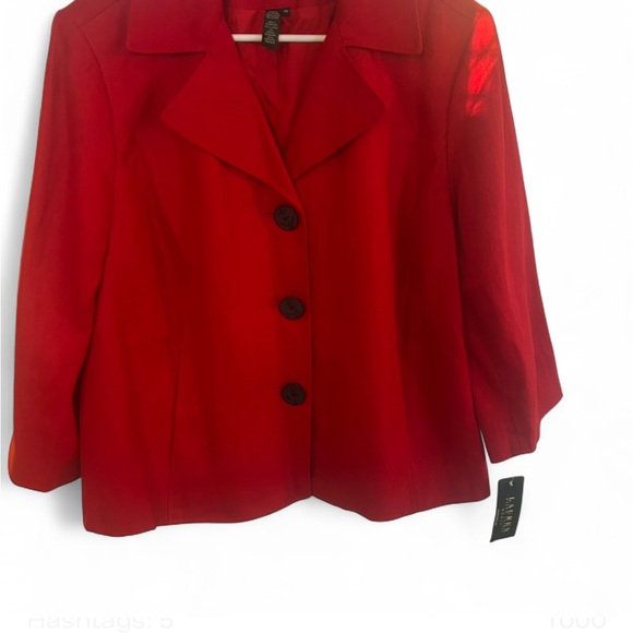 Ralph Lauren Women's Bold Red Blazer With Nautical Buttons and lined - Picture 4 of 5